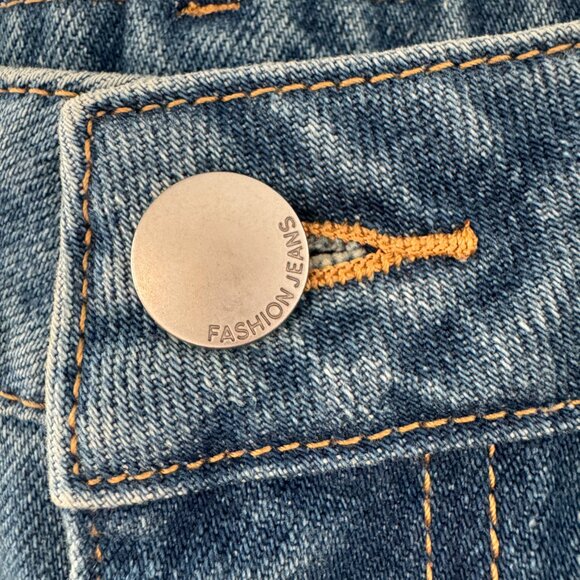 Commense Contrast Side Striped Wide-Leg Jeans NWT, Size M - Picture 11 of 17